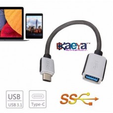 OkaeYa-USB 3.1 Type C Male to USB 3.0 Type A Female Adapter Cable For Tablet Cellphone
